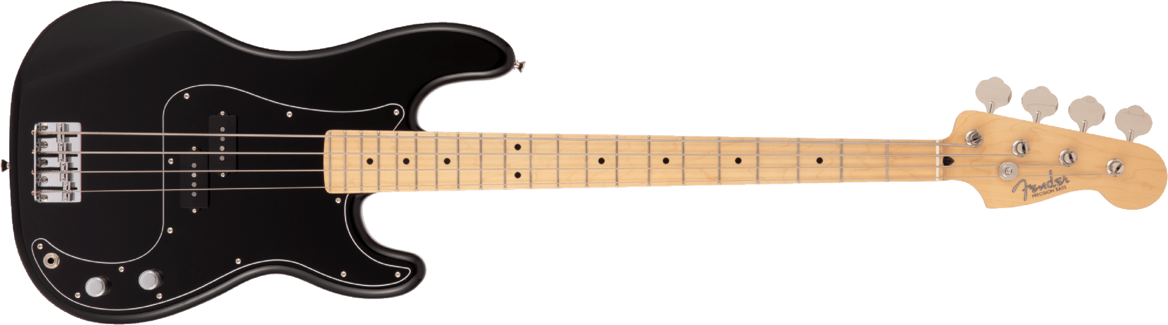 Fender Precision Bass Hybrid Ii Japan Mn - Black - Solid body elektrische bas - Main picture
