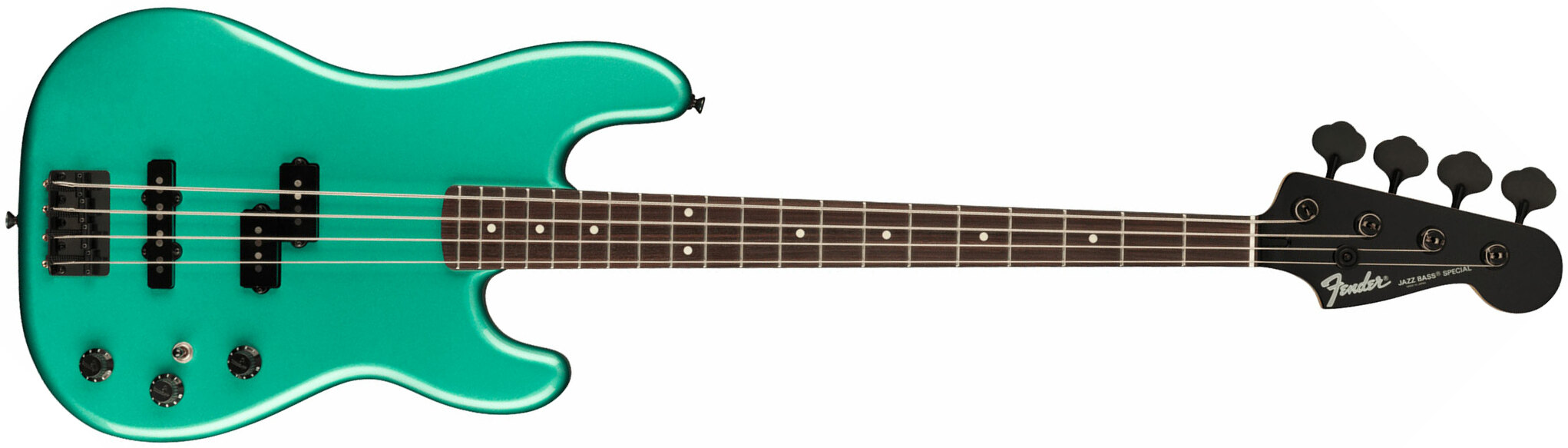 Fender Precision Bass Pj Boxer Jap Rw - Sherwood Green Metallic - Solid body elektrische bas - Main picture