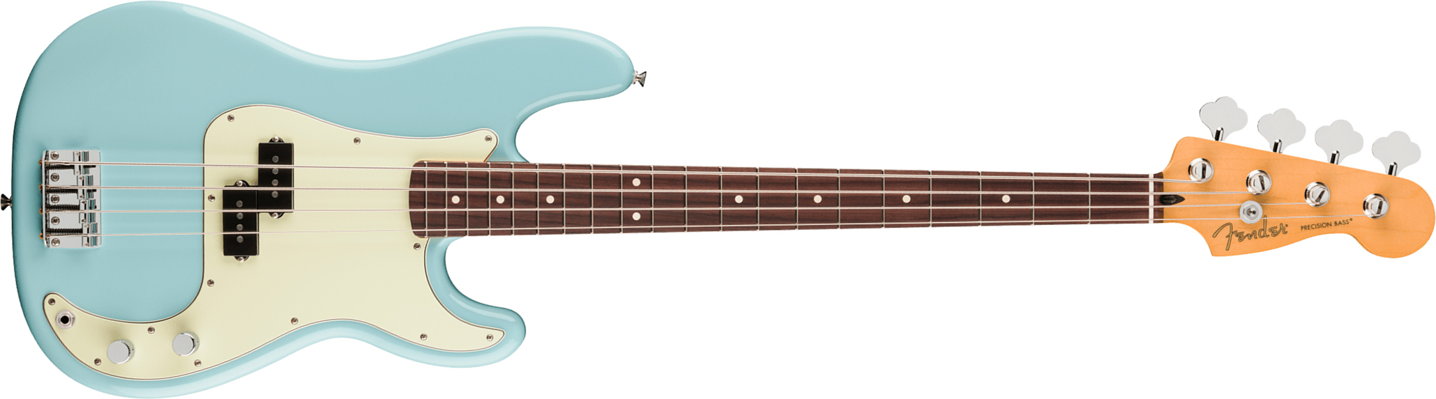 Fender Precision Bass Player Ii 75th Ann. Mex Ht 2s Rw - Daphne Blue - Solid body elektrische bas - Main picture