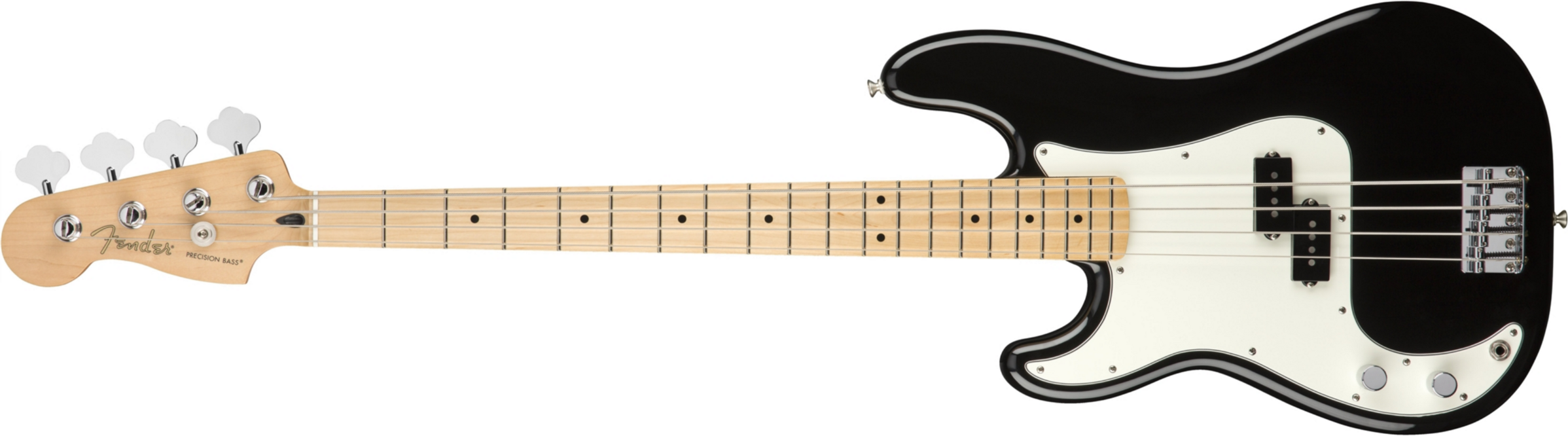 Fender Precision Bass Player Lh Gaucher Mex Mn - Black - Solid body elektrische bas - Main picture