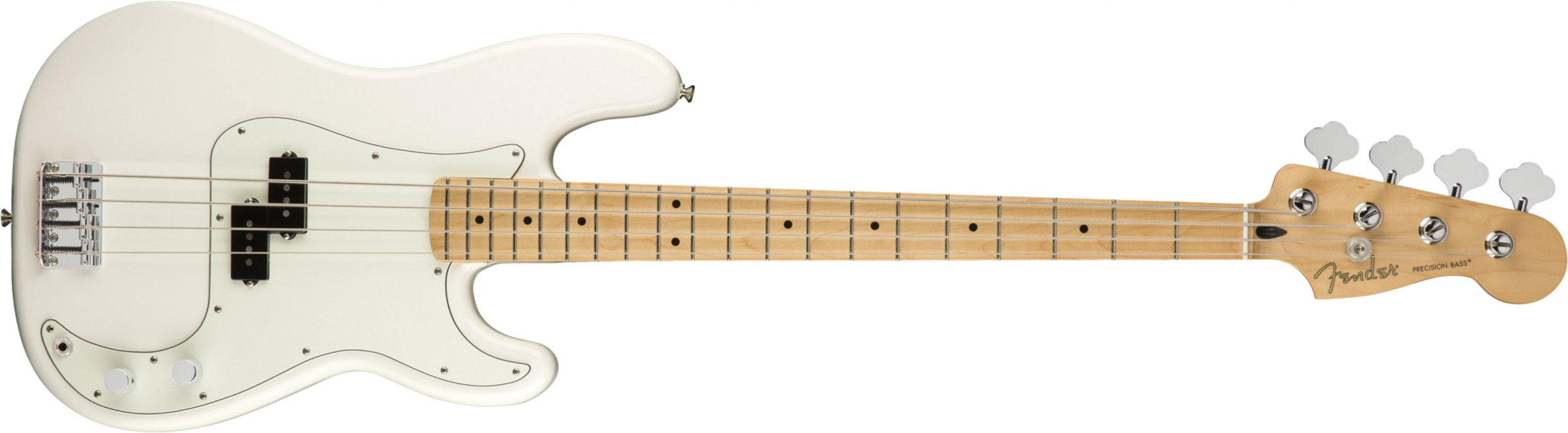 Fender Precision Bass Player Mex Mn - Polar White - Solid body elektrische bas - Main picture