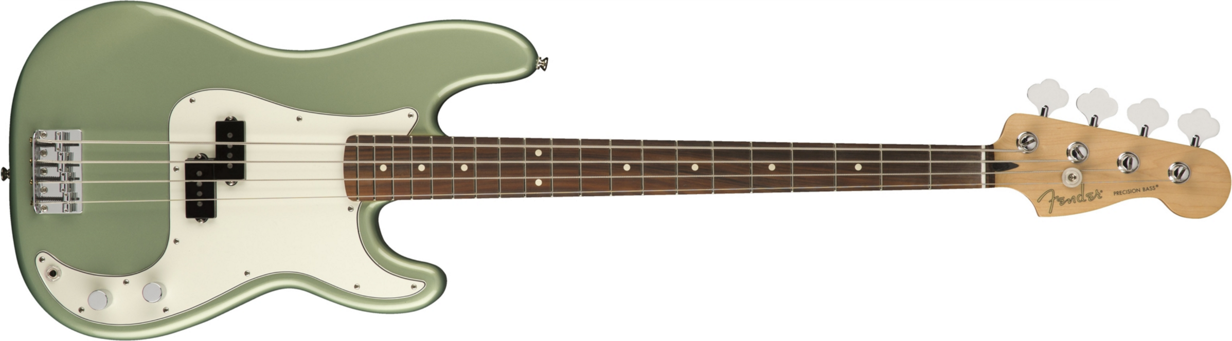 Fender Precision Bass Player Mex Pf - Sage Green Metallic - Solid body elektrische bas - Main picture