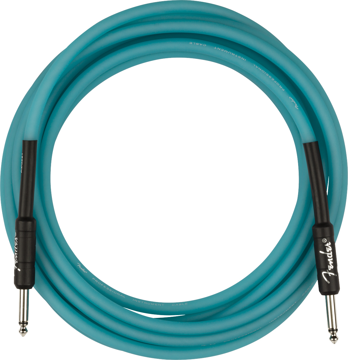 Fender Pro Glow In The Dark Instrument Cable Droit/droit 18.6ft Blue - Kabel - Main picture