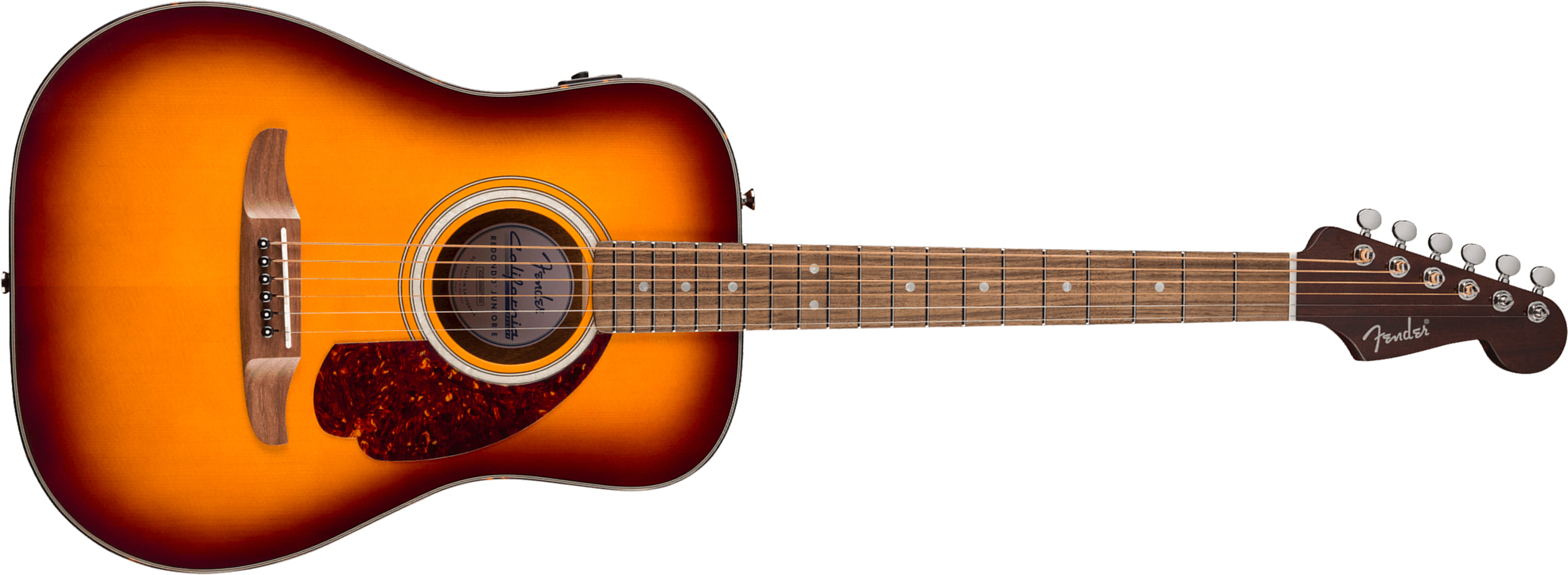 Fender Redondo Deluxe Jr E California Shsc  Epicea Acajou Noy - Honey Sunburst - Folk gitaar - Main picture