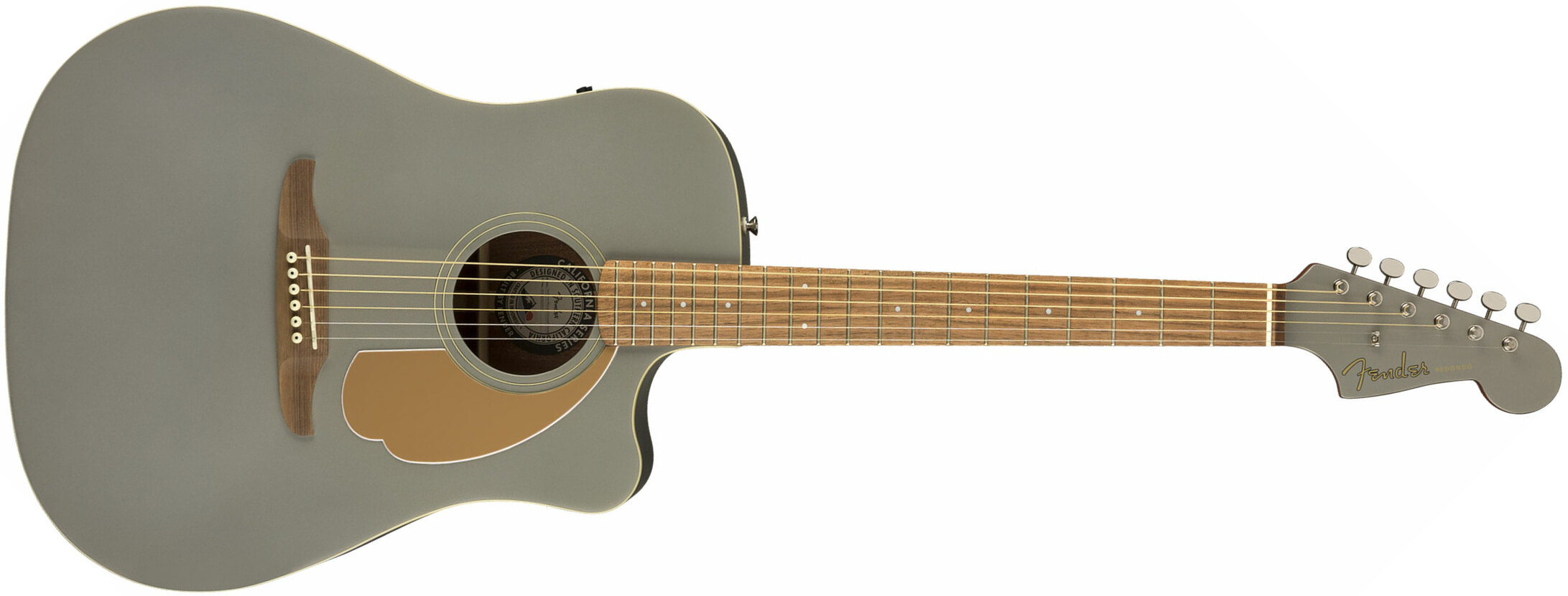 Fender Redondo Player California Dreadnought Cw Epicea Acajou Wal - Slate Satin - Elektro-akoestische gitaar - Main picture