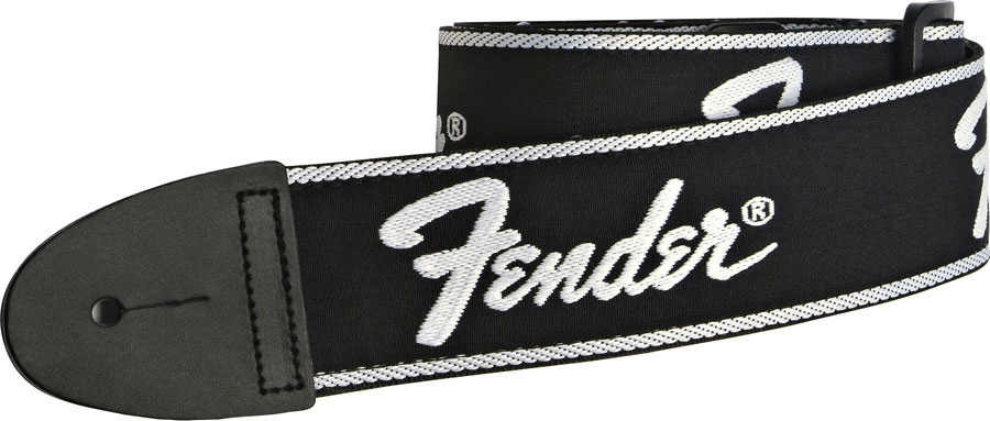 Fender Running Logo Strap 2inc.5cm Black - Gitaarriem - Main picture