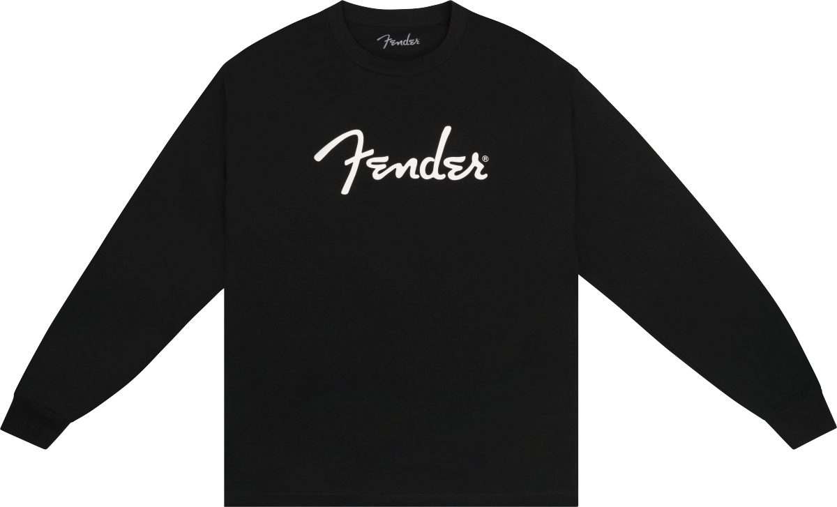 Fender Spaghetti Logo Long-sleeve - Black - S - T-shirt - Main picture