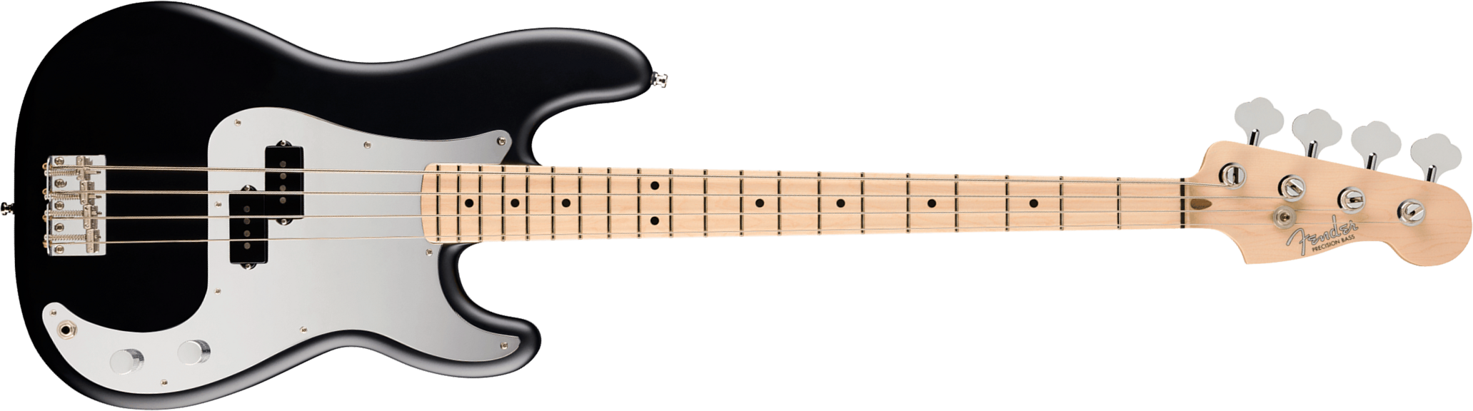 Fender Steve Harris Precision Bass 50th Ann. Mex Signature Ltd Mn - Satin Black - Solid body elektrische bas - Main picture