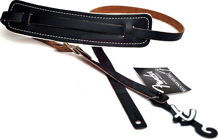 Fender Vintage Standard Leather Strap Black - Gitaarriem - Main picture