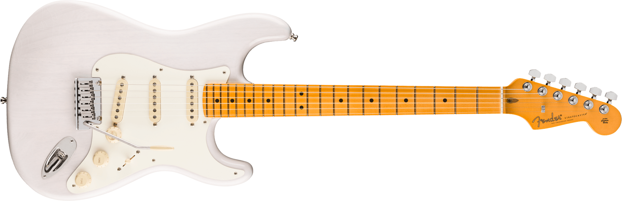 Fender Strat 50s American Ultra Luxe Usa 3s Trem Mn - White Blonde - Elektrische gitaar in Strat vorm - Main picture