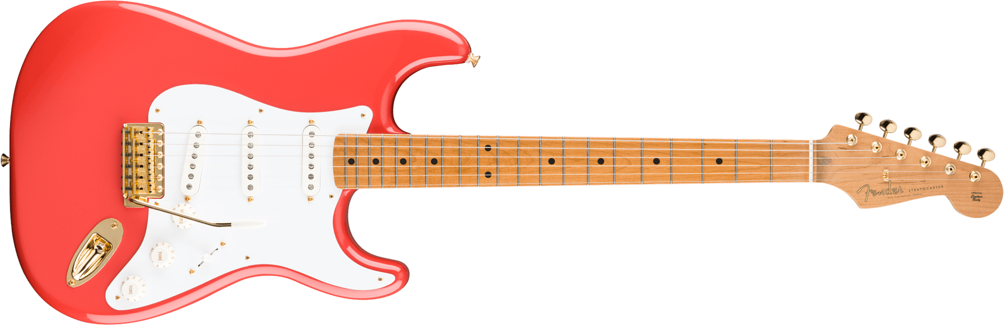 Fender Strat 50s Vintera 2 Mex 3s Custom Shop Trem Mn - Fiesta Red - Elektrische gitaar in Strat vorm - Main picture