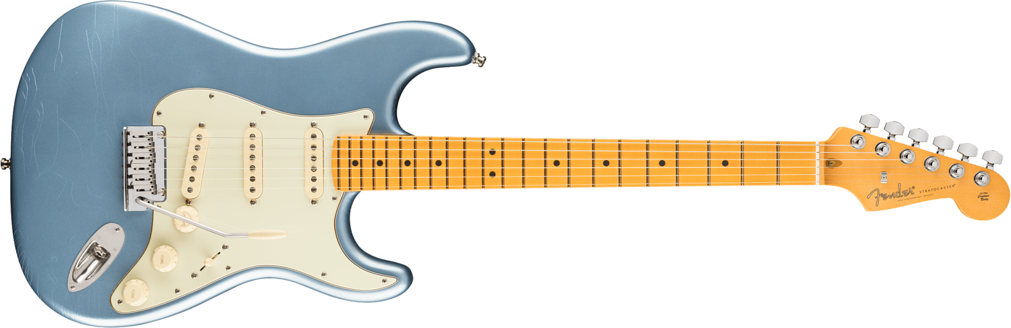 Fender Strat 60s American Ultra Luxe Ltd Usa 3s Trem Mn - Ice Blue Metallic - Elektrische gitaar in Strat vorm - Main picture