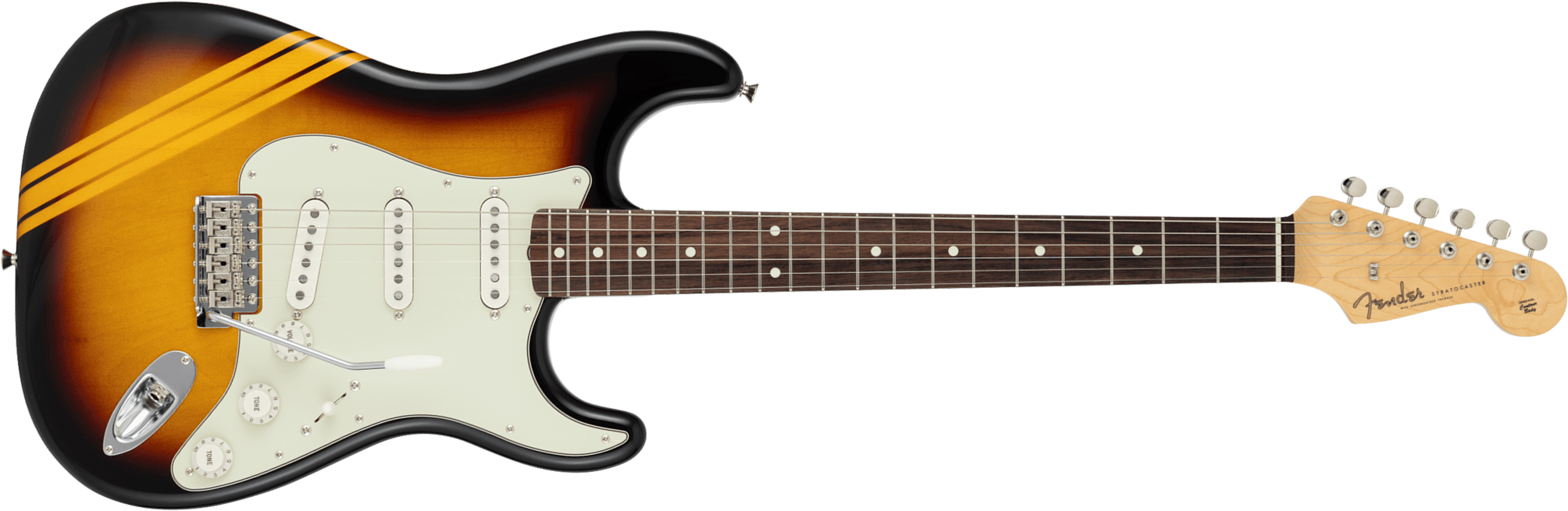 Fender Strat 60s Competition Traditional Jap 3s Trem Rw - 3-color Sunburst / Aged Natural - Elektrische gitaar in Strat vorm - Main picture