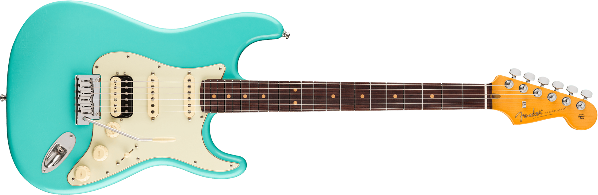 Fender Strat 60s Hss American Ultra Luxe Vintage Usa 3s Trem Rw - Sea Foam Green - Elektrische gitaar in Strat vorm - Main picture