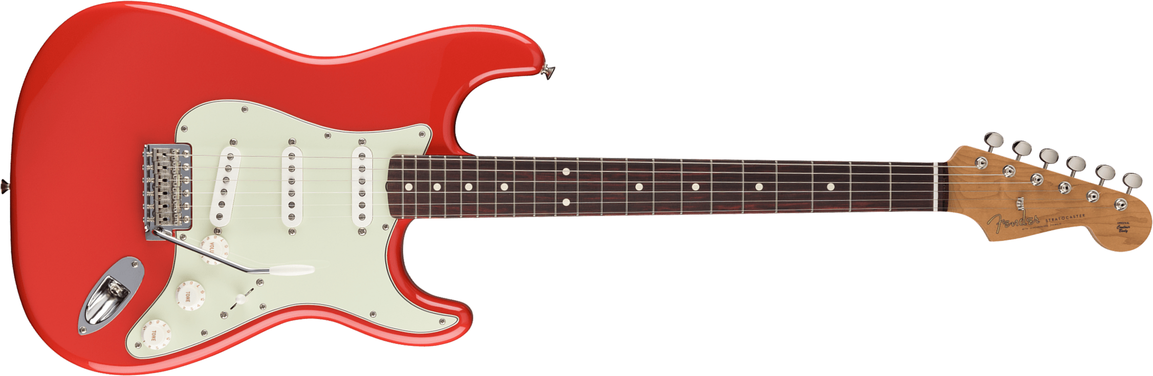 Fender Strat 60s Vintera 2 Ltd 3s Custom Shop Trem Rw - Fiesta Red - Elektrische gitaar in Str-vorm - Main picture