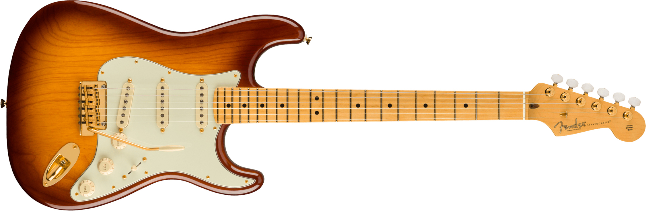 Fender Strat 75th Anniversary Commemorative Ltd Usa Mn +etui - 2-color Bourbon Burst - Elektrische gitaar in Str-vorm - Main picture