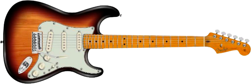 Fender Strat American Pro Ii Ltd 3s Custom Shop Trem Mn - 3-color Sunburst - Elektrische gitaar in Strat vorm - Main picture