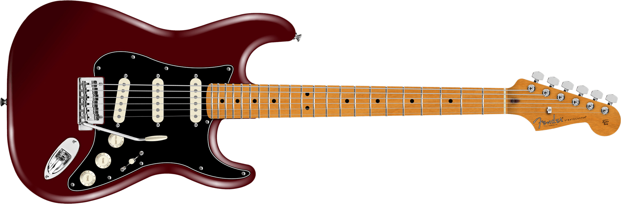 Fender Strat American Pro. Usa  3s Trem Mn - Oxblood - Elektrische gitaar in Strat vorm - Main picture