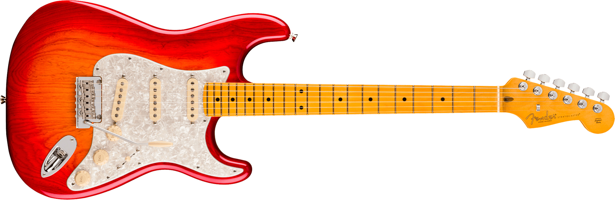 Fender Strat American Pro. Usa  3s Trem Mn - Aged Cherry Burst - Elektrische gitaar in Strat vorm - Main picture