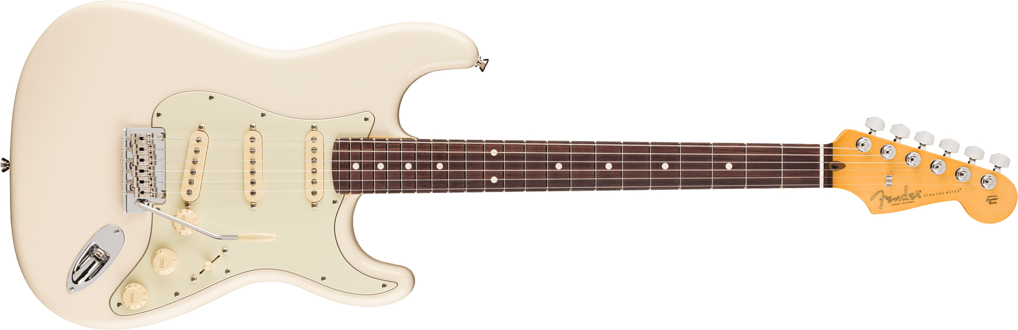 Fender Strat American Pro. Usa  3s Trem Rw - Olympic White - Elektrische gitaar in Strat vorm - Main picture