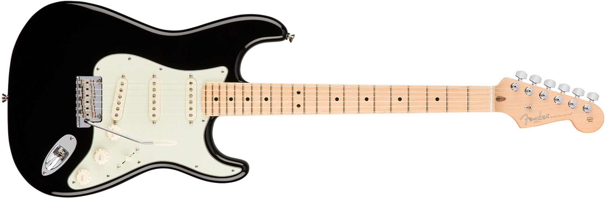 Fender Strat American Professional 2017 3s Usa Mn - Black - Elektrische gitaar in Str-vorm - Main picture