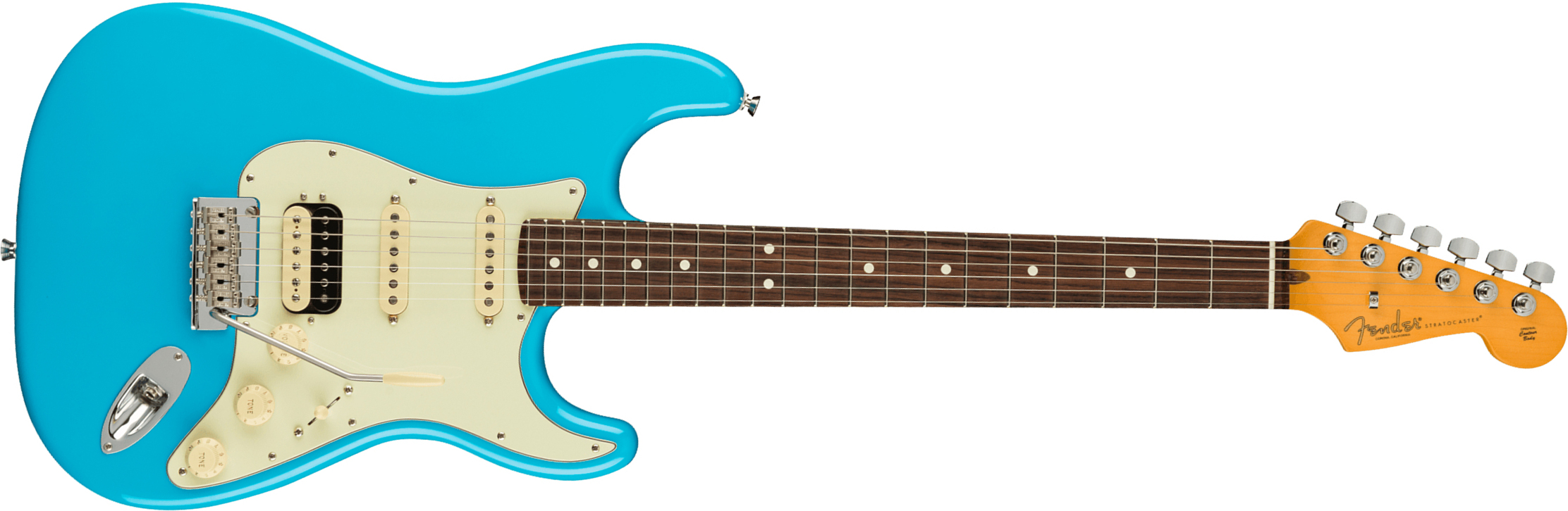 Fender Strat American Professional Ii Hss Usa Rw - Miami Blue - Elektrische gitaar in Str-vorm - Main picture