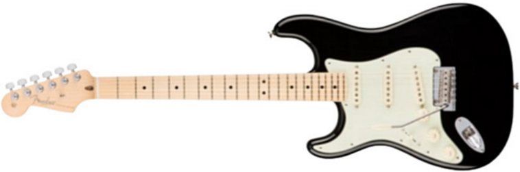 Fender Strat American Professional Lh Usa Gaucher 3s Mn - Black - Linkshandige elektrische gitaar - Main picture