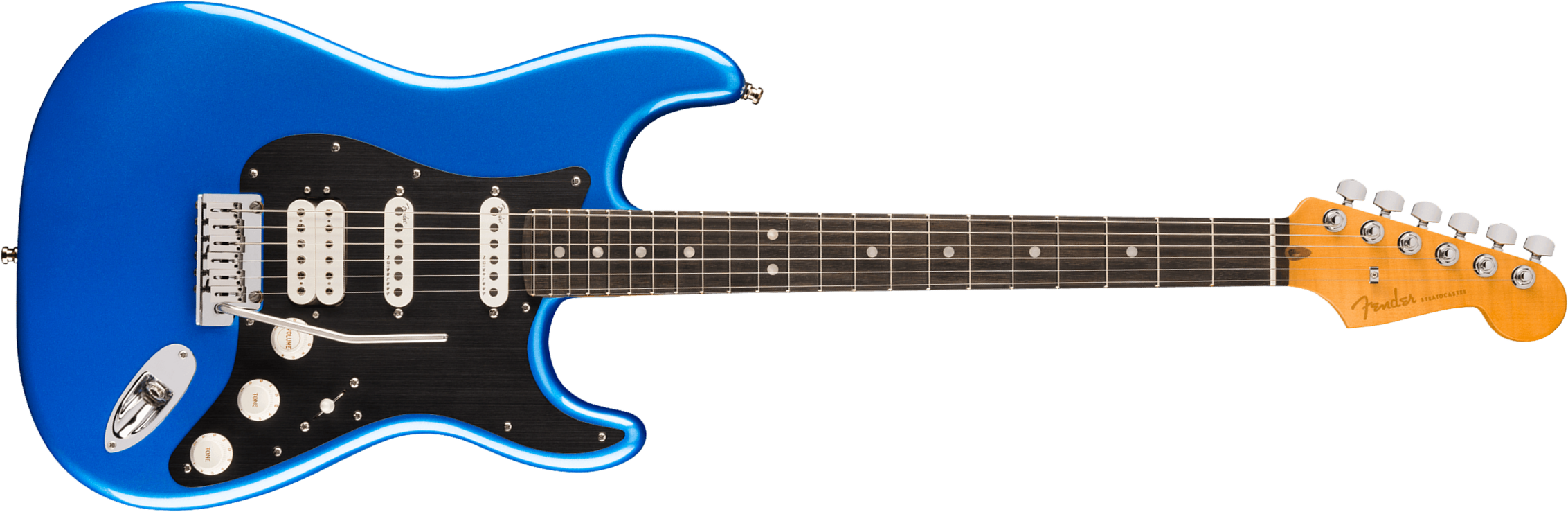 Fender Strat American Ultra Ii Hss Usa Trem Eb - Noble Blue - Elektrische gitaar in Str-vorm - Main picture