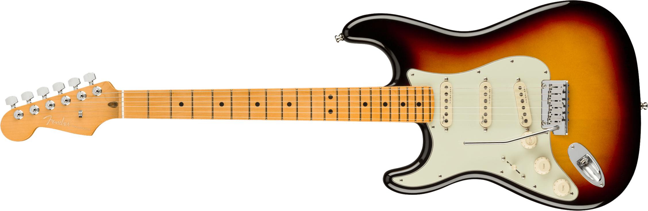 Fender Strat American Ultra Lh Gaucher Usa Mn +etui - Ultraburst - Linkshandige elektrische gitaar - Main picture