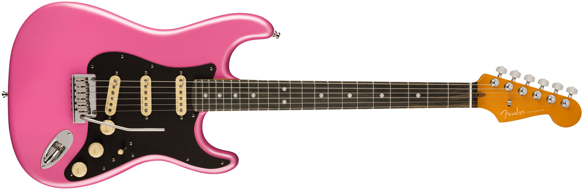 Fender Strat American Ultra Ltd Usa 3s Trem Eb - Bubble Gum Metallic - Elektrische gitaar in Str-vorm - Main picture