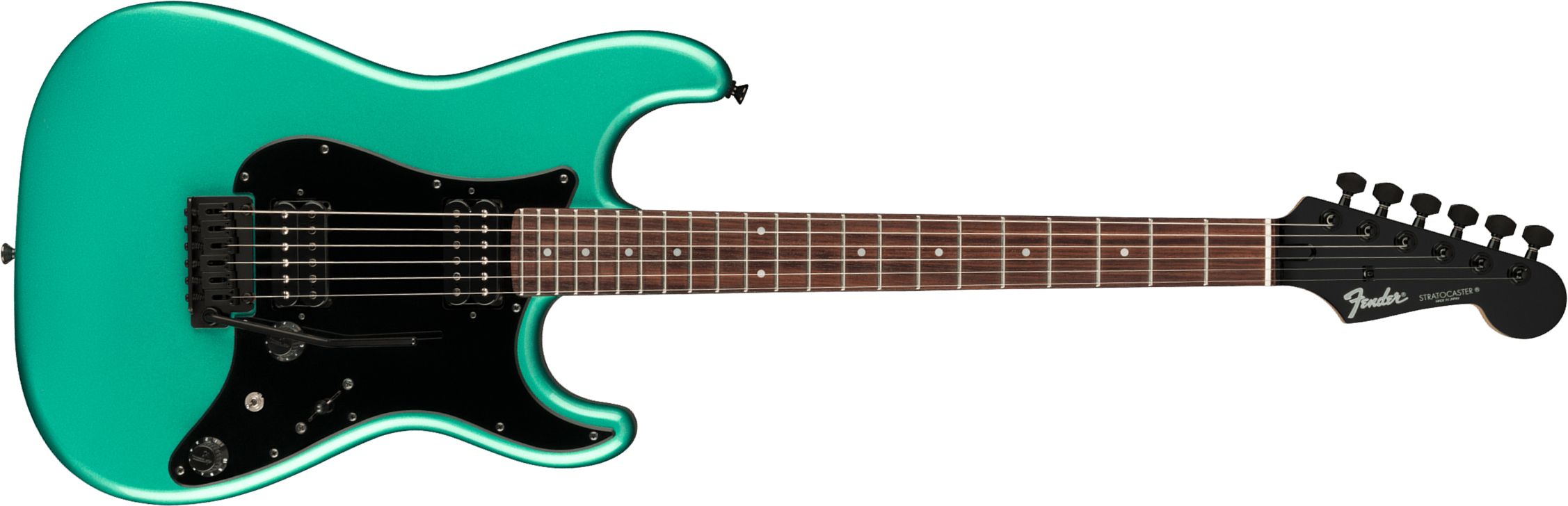 Fender Strat Boxer Hh Jap Trem Rw +housse - Sherwood Green Metallic - Elektrische gitaar in Str-vorm - Main picture