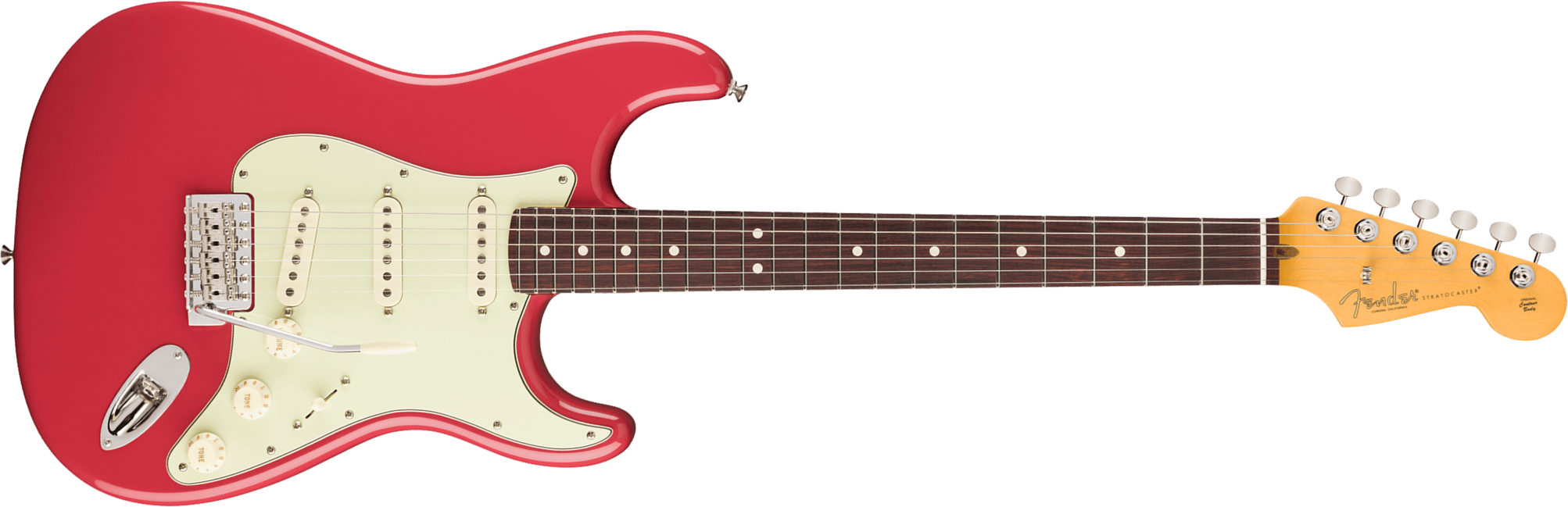 Fender Strat Classic American Pro Usa 3s Trem Rw - Faded Dakota Red - Elektrische gitaar in Strat vorm - Main picture