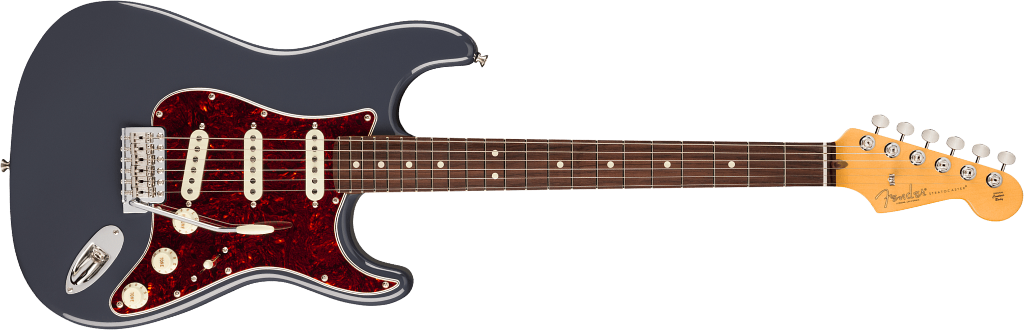 Fender Strat Classic American Pro Usa 3s Trem Rw - Faded Black - Elektrische gitaar in Strat vorm - Main picture