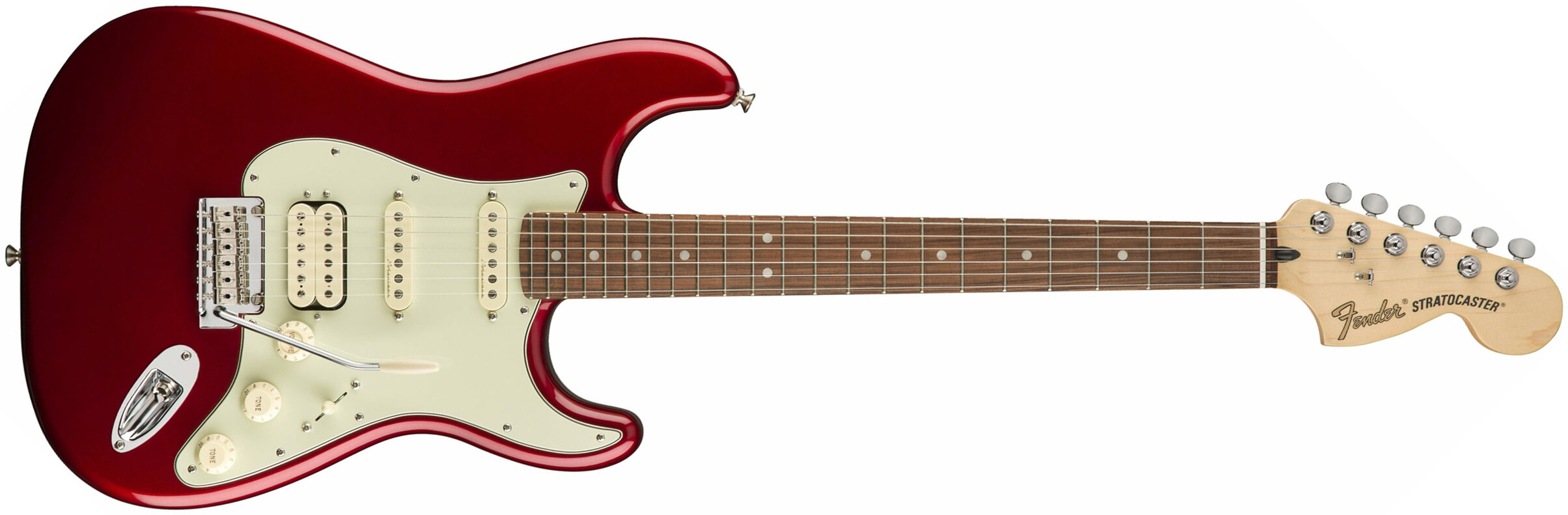 Fender Strat Deluxe Hss Mex Pf 2017 - Candy Apple Red - Elektrische gitaar in Str-vorm - Main picture