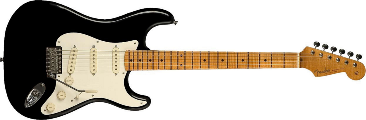 Fender Strat Eric Johnson Usa Signature Sss Mn - Black - Elektrische gitaar in Str-vorm - Main picture