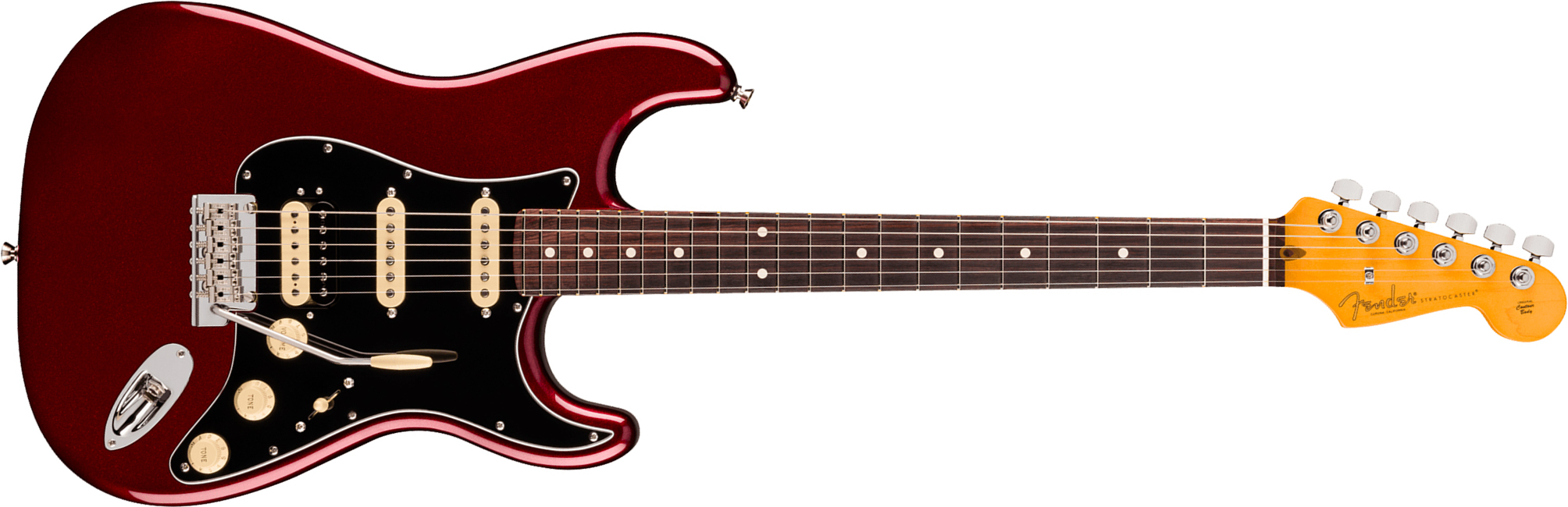 Fender Strat Hss American Pro. Usa Hss Trem Rw - Oxblood - Elektrische gitaar in Strat vorm - Main picture