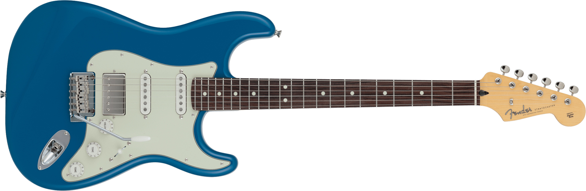 Fender Strat Hybrid Ii Mij Ltd Jap Hss Trem Rw - Forest Blue - Elektrische gitaar in Strat vorm - Main picture