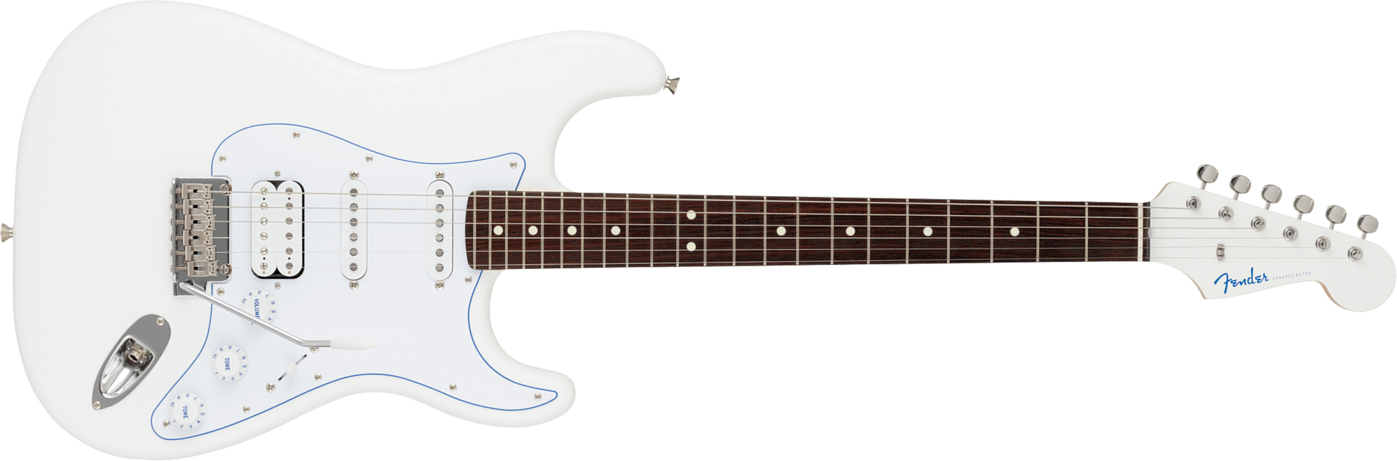 Fender Strat Hybrid Ii Mij Ltd Jap Hss Trem Rw - White - Elektrische gitaar in Strat vorm - Main picture