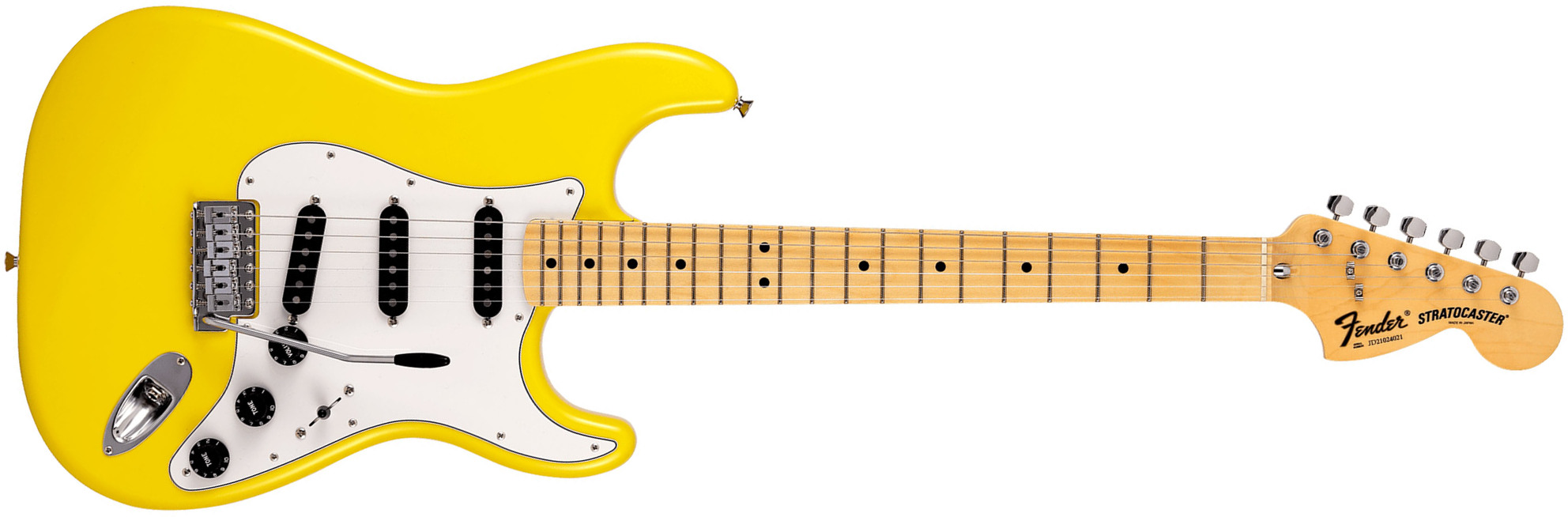 Fender Strat International Color Ltd Jap 3s Trem Mn - Monaco Yellow - Elektrische gitaar in Str-vorm - Main picture