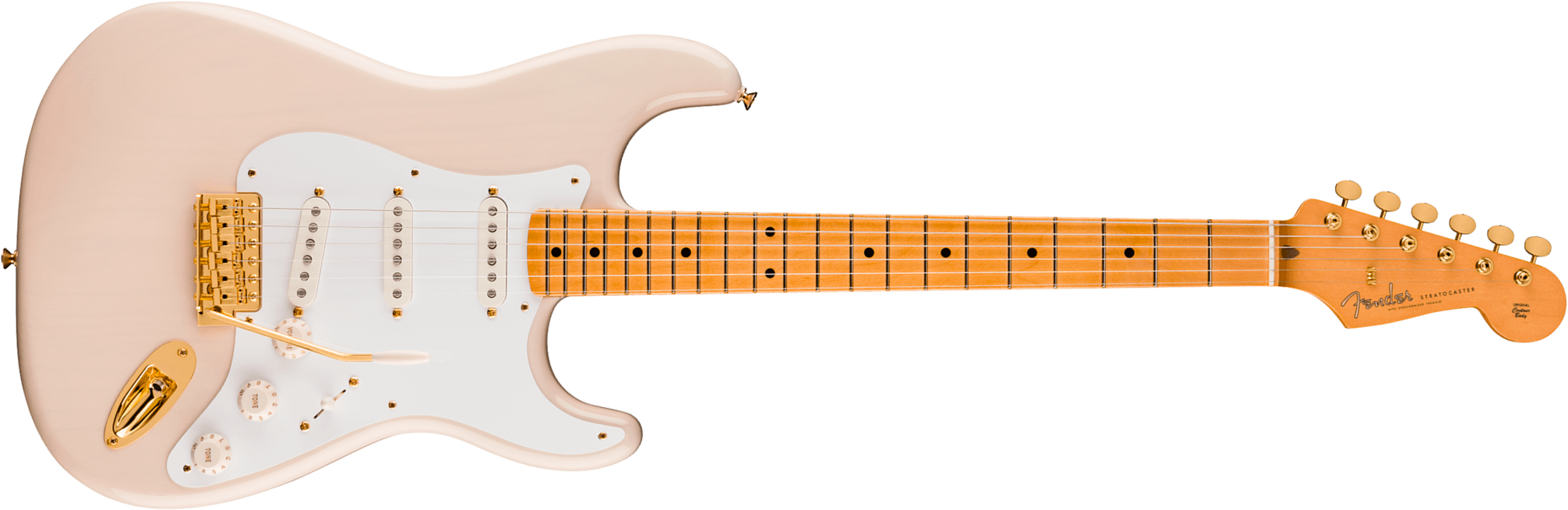 Fender Strat Late 50s Gh Vintera 3 Ltd Mex 3s Trem Mn - White Blonde - Elektrische gitaar in Strat vorm - Main picture