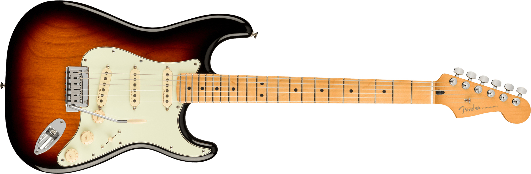 Fender Strat Player Plus Mex 3s Trem Mn - 3-color Sunburst - Elektrische gitaar in Str-vorm - Main picture