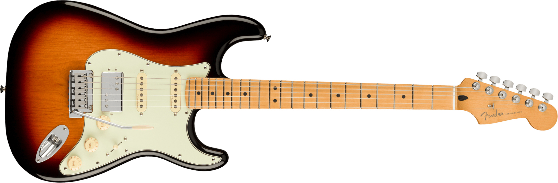 Fender Strat Player Plus Mex Hss Trem Mn - 3-color Sunburst - Elektrische gitaar in Str-vorm - Main picture