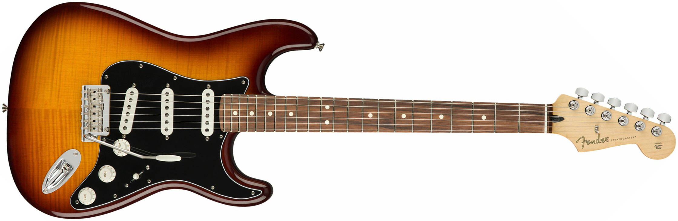 Fender Strat Player Plus Top Mex 3s Trem Pf - Tobacco Burst - Elektrische gitaar in Str-vorm - Main picture