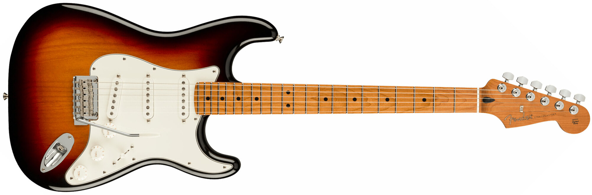 Fender Strat Player Roasted Maple Neck Ltd Mex 3s Trem Mn - 3 Color Sunburst - Elektrische gitaar in Str-vorm - Main picture