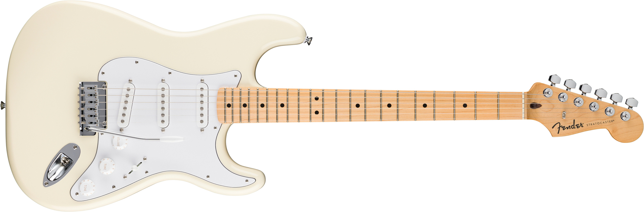 Fender Strat Standard 3s Trem Mn - Olympic White - Elektrische gitaar in Str-vorm - Main picture