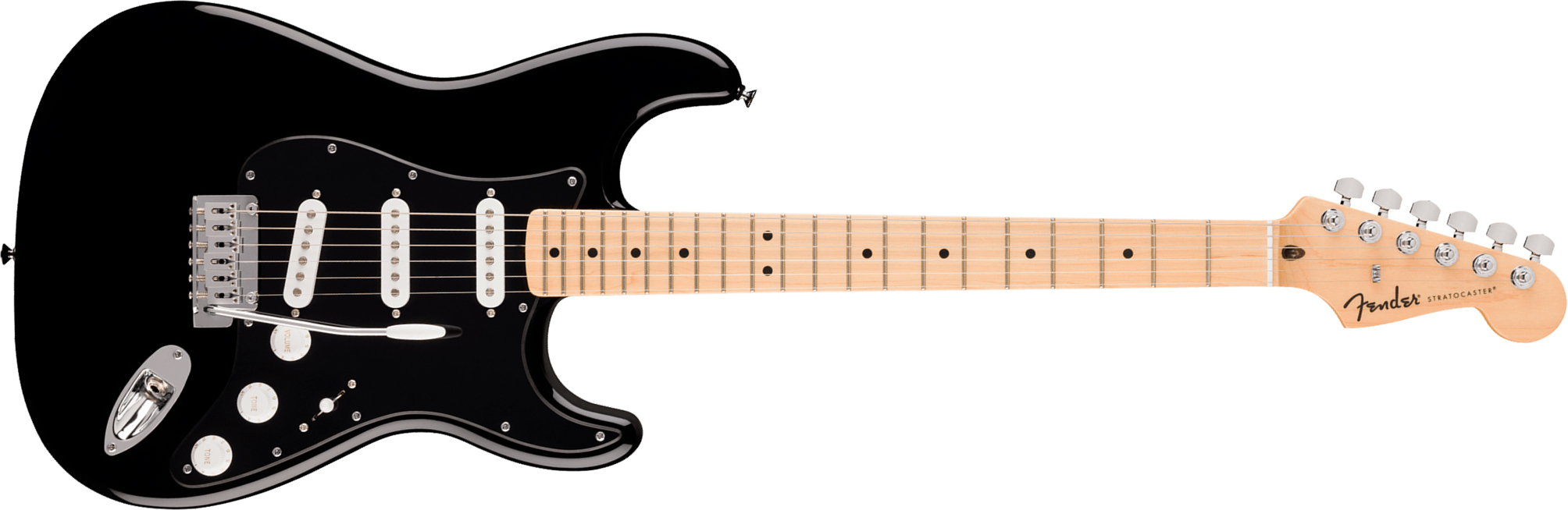 Fender Strat Standard Ind 3s Trem Mn - Black - Elektrische gitaar in Strat vorm - Main picture