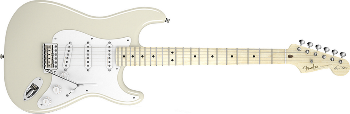 Fender Strat Usa American Artist Eric Clapton 3s Mn Olympic White - Elektrische gitaar in Str-vorm - Main picture