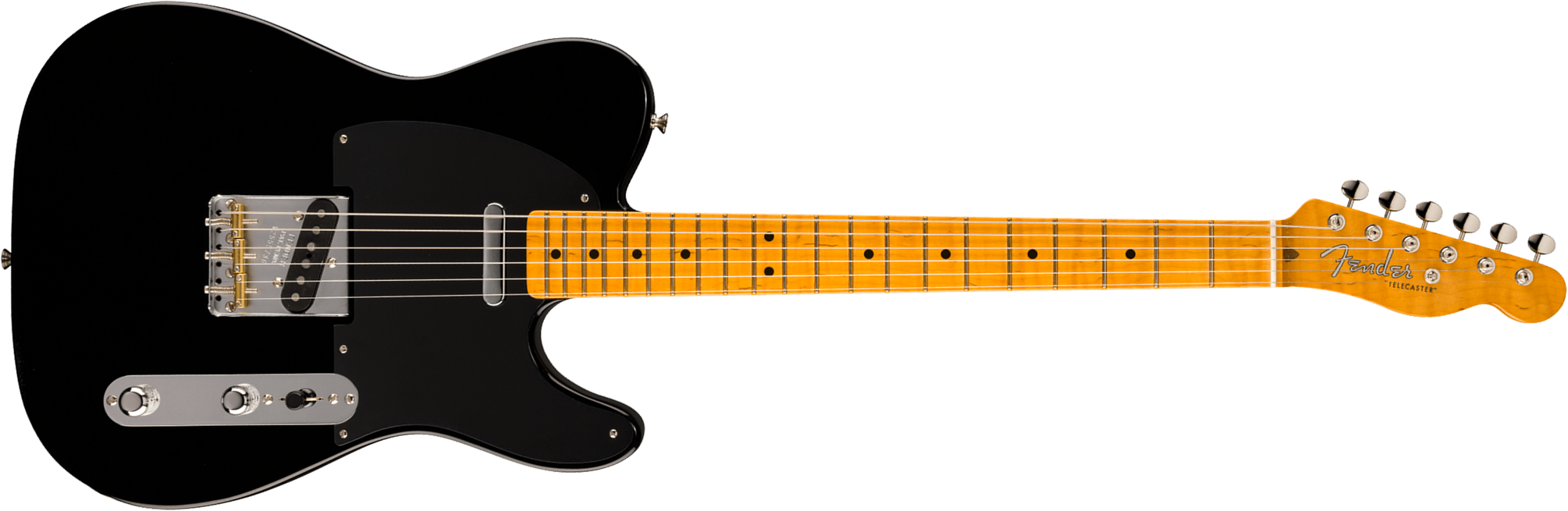 Fender Tele 1951 American Vintage Ii Ltd Usa 2s Ht Mn - Black - Televorm elektrische gitaar - Main picture