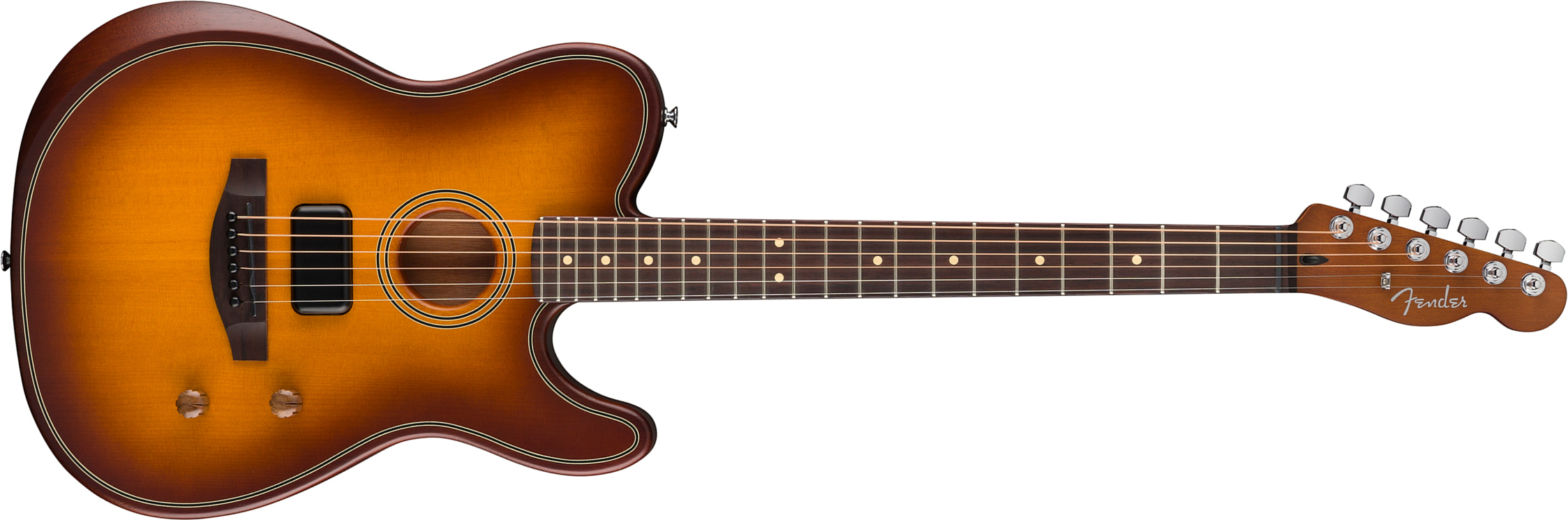 Fender Tele Acoustasonic Standard Ind Epicea Nyatoh Rw - Honey Burst - Volksgitaar - Main picture