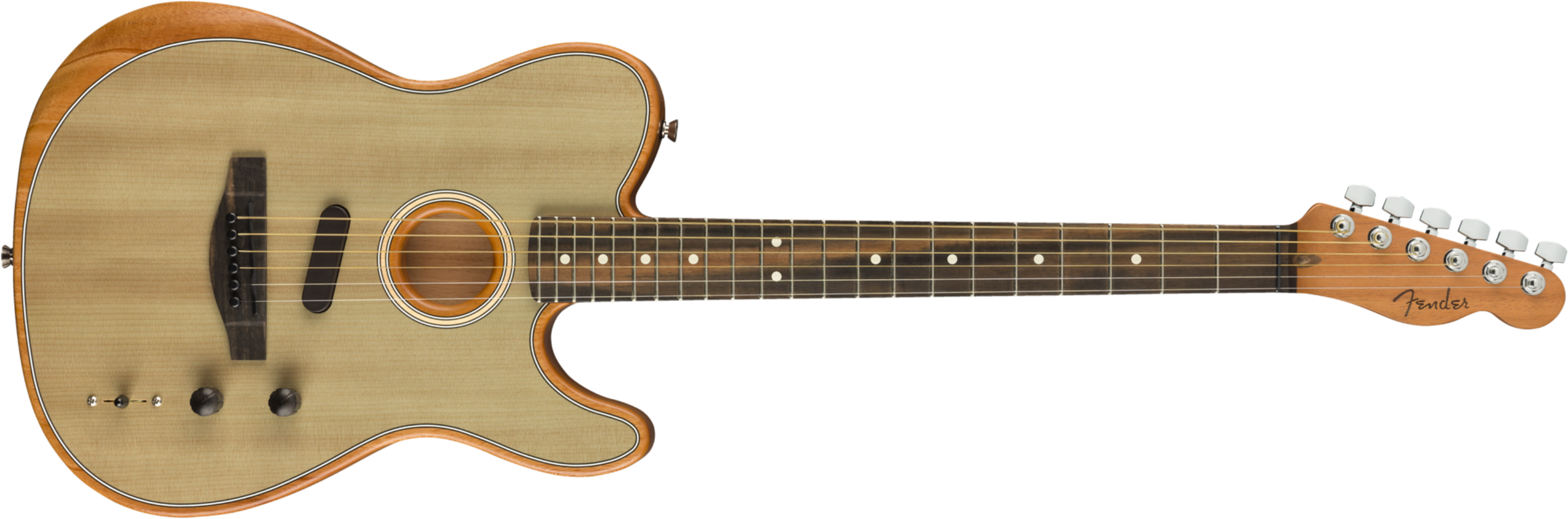 Fender Tele American Acoustasonic Usa Eb - Sonic Gray - Elektro-akoestische gitaar - Main picture